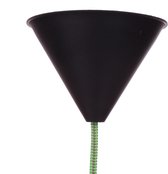 Snoerboer plafondkap 1 snoer Ø12,2 cm - zwart kegel