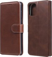 Voor Motorola Moto G9 Plus Klassieke Kalfsstructuur PU + TPU Horizontale Flip Leren Case, met Houder & Kaartsleuven & Portemonnee (Bruin)