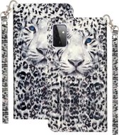 Voor Samsung Galaxy A72 5G 3D-patroon Horizontale Flip PU-lederen hoes met houder & kaartsleuven en portemonnee (kat)