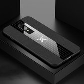 Voor OnePlus 6 XINLI Stitching Cloth Texture Schokbestendig TPU beschermhoes (zwart)