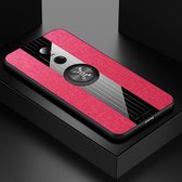 Voor Geschikt voor Xiaomi Redmi 5 Plus XINLI stikseltextuur Schokbestendig TPU beschermhoes met ringhouder (rood)