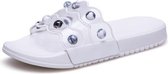 Mode Elegante Transparante Agaat Slippers voor Dames (Kleur: Wit Maat: 36)