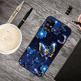 Voor Samsung Galaxy M31s olie reliëf gekleurd tekening patroon schokbestendig TPU beschermhoes (Phnom Penh vlinder)