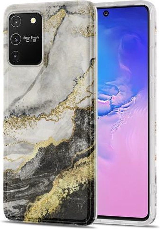 Voor Samsung S10 Lite TPU Gilt Marble Pattern beschermhoes (zwartgrijs) | bol.com