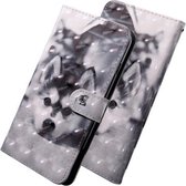 3D-gekleurde tekening patroon horizontale flip lederen tas met houder & kaartsleuven & portemonnee & lanyard voor Xiaomi Redmi 7S / Redmi Note 7 Pro (Husky)