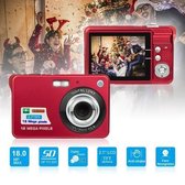 2,7 inch 18 megapixel 8X zoom HD digitale camera Kaarttype automatische camera voor kinderen, met SD-kaartsleuf (rood)