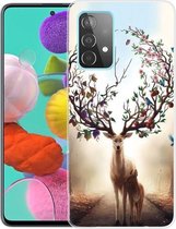 Voor Samsung Galaxy A72 5G schokbestendig geverfd transparant TPU beschermhoes (droomhert)