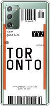 Voor Samsung Galaxy Note 20 Boarding Pass Series TPU telefoon beschermhoes (Toronto)