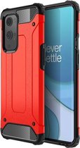 Voor OnePlus 9 Pro Magic Armor TPU + PC combinatiehoes (rood)