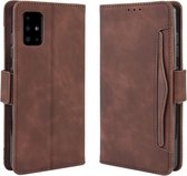 Voor Samsung Galaxy M51 Wallet Style Skin Feel Kalfspatroon lederen tas met aparte kaartsleuf (bruin)