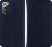 Voor Samsung Galaxy Note 20 DZGOGO ZEN-serie schokbestendig PU + TPU beschermhoes met houder & kaartsleuven en portemonnee (blauw)