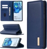 Voor Samsung Galaxy S20 + 2 in 1 afneembare magnetische horizontale flip lederen tas met houder & kaartsleuven & portemonnee (blauw)