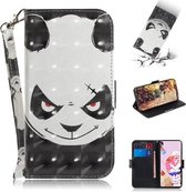 Voor LG K41S / K51S 3D Gekleurde Tekening Horizontale Flip Leren Case met Houder & Kaartsleuven & Portemonnee & Lanyard (Angry Bear)