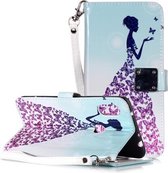 Magisch 3D Helder Gekleurd Tekenpatroon Horizontaal Flip PU-lederen hoes met houder & kaartsleuven & portemonnee & fotolijst voor Xiaomi Redmi Note 6 (Butterfly Princess)