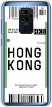 Voor Xiaomi Redmi Note 9 Boarding Card Series Pattern TPU beschermhoes (Hong Kong)