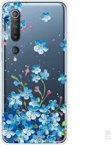 Voor Xiaomi Mi 10 5G schokbestendig geverfd transparant TPU beschermhoes (sterbloem)