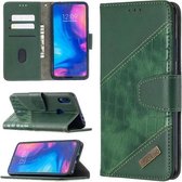Voor Xiaomi Redmi Note 7 Bijpassende Kleur Krokodil Textuur Horizontale Flip PU Lederen Case met Portemonnee & Houder & Kaartsleuven (Groen)