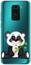 Voor Xiaomi Redmi Note 9 schokbestendig geverfd transparant TPU beschermhoes (bamboe panda)