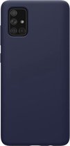 Voor Galaxy A71 NILLKIN Feeling Series Vloeibare siliconen Anti-fall mobiele telefoon beschermhoes (blauw)