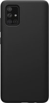 Voor Galaxy A51 NILLKIN Feeling Series Vloeibare siliconen Anti-fall mobiele telefoon beschermhoes (zwart)