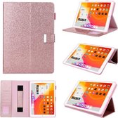 Voor iPad Pro 10,5 inch / iPad 10.2 Zakelijke stijl horizontale flip lederen tas met houder & kaartsleuf & fotolijst & portemonnee & draagriem & slaap- / wekfunctie (roségoud)