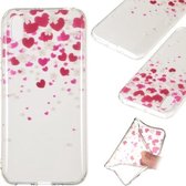 Gekleurde tekening Transparant Clear TPU Case (Love)