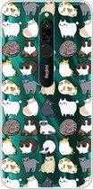 Voor Xiaomi Redmi 8 Lucency Painted TPU beschermhoes (katten)