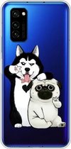 Voor Huawei Honor V30 Lucency Painted TPU beschermhoes (hond)