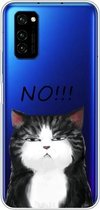 Voor Huawei Honor V30 Lucency Painted TPU beschermhoes (kat)