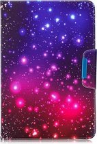 Voor 7 inch Tablet PC Universele Gekleurde Tekening Horizontale Flip PU Lederen Case met Houder & Kaartsleuven (kleurrijke Sterrenhemel)