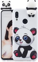 Voor Huawei P Smart 2019 schokbestendig Cartoon TPU beschermhoes (Panda)