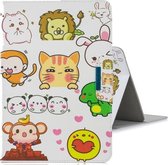 Voor 10 inch Tablet PC Universele Gekleurde Tekening Horizontale Flip PU Lederen Case met Houder & Card Slot (Animal Expressions)