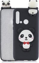 Voor Huawei P20 Lite 2019 3D Cartoon Patroon Schokbestendig TPU Beschermhoes (Rode Strik Panda)