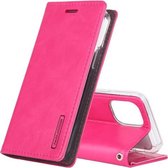 GOOSPERY BLUE MOON FLIP Crazy Horse Texture Horizontale Flip lederen tas met houder & kaartsleuven & portemonnee voor iPhone 12 Pro Max (Rose Red)