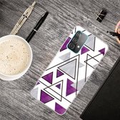 Voor Samsung Galaxy A32 5G driehoekig marmeren patroon TPU beschermhoes (SJ-1)
