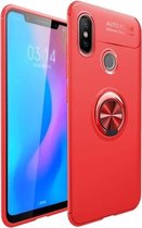 Schokbestendig TPU-hoesje voor Huawei Honor 8C, met houder (rood)