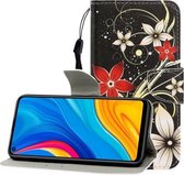 Voor Huawei Honor Play 3 / Enjoy 10 Gekleurde Tekening Horizontale Flip Leren Case met Houder & Kaartsleuf & Portemonnee (Saffloer)