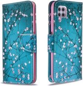 Voor Huawei P40 Lite Gekleurde Tekening Patroon Horizontale Flip Leren Case met Houder & Kaartsleuven & Portemonnee (Pruimenbloesem)