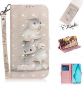 Voor Huawei P40 lite 3D Schilderen Horizontale Flip Leren Case met Houder & Kaartsleuf & Portemonnee & Lanyard (Eekhoorn)