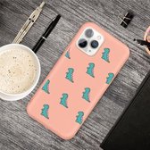 Voor iPhone 11 Pro Cartoon Animal Pattern Shockproof TPU beschermhoes (oranje dinosaurussen)