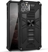 Voor iPhone 11 Pro Armor schokbestendig TPU + pc magnetische beschermhoes met houder (zwart)
