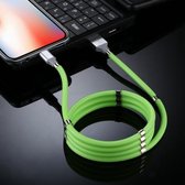 USB naar 8-pins lichtgevende magnetische aantrekkingskracht datakabel, lengte: 1 m (groen)