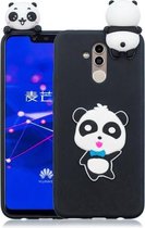 Voor Huawei Mate 20 Lite 3D Cartoon patroon schokbestendig TPU beschermhoes (Blue Bow Panda)
