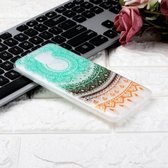 Voor Xiaomi Redmi Note 9 gekleurd tekeningpatroon zeer transparant TPU beschermhoes (gekleurde bloemen)