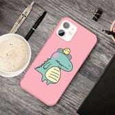 Voor iPhone 11 Cartoon Animal Pattern Shockproof TPU beschermhoes (Pink Crocodile Bird)