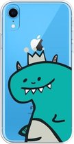 Voor iPhone XR Lucency Painted TPU Protective (Crown Dinosaur)