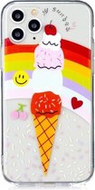 Voor iPhone 11 Transparant TPU-patroon beschermhoes (ijs)