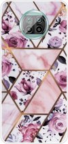 Voor Geschikt voor Xiaomi Mi 10T Lite Marble Pattern schokbestendige TPU beschermhoes (Rhombus Rose)