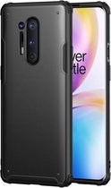 Voor OnePlus 8 Pro Vierhoekige huid voelt schokbestendig TPU + pc-beschermhoes (zwart)