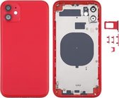 Behuizingsdeksel achterkant met uiterlijk imitatie van iP12 voor iPhone 11 (rood)